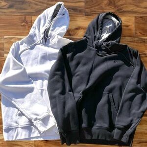 White and Navy Blue Powerblend Champion hoodie bundle of 2